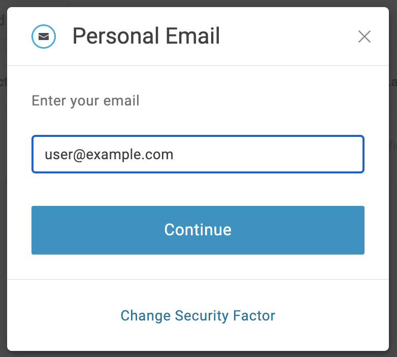 Custom value field for personal email